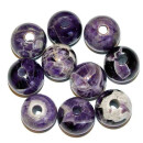 Amethyst gebändert Kugel gebohrt als Anhänger ca. 25 mm Bohrung: ca. 6 mm 1 Stück