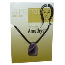 Jungfrau Sternzeichen Karte 24.08. - 23.09. Glücksstein Amethyst gebohrt