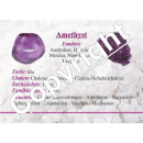Jungfrau Sternzeichen Karte 24.08. - 23.09. Glücksstein Amethyst gebohrt