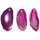 Achatscheibe Anh. in PINK mit schwarzem Textilband ca.40x20mm