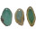 Achatscheibe Anh. in GRÜN mit schwarzem Textilband ca.60x25mm