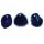 Achatscheibe Anh. in BLAU mit schwarzem Textilband ca.40x30mm