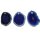 Achatscheibe Anh. in BLAU mit schwarzem Textilband ca.40x30mm