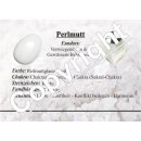 Perlmutt Anhänger Tropfen oval natur - champagner Farben mit 925er Silber