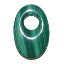 Malachit Anhänger oval mit Bohrung ca. 30 x 20 mm Super A* Qualität ideal für Bänder und Reifen