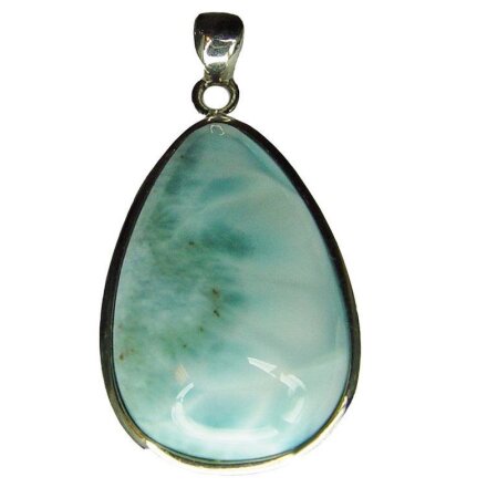 Larimar Atlantis Stein Anhänger ca. 25 mm mit 925er...