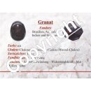 Granat Amphibolit Trommelstein Tropfen gebohrt (2,5 mm) ca. 35 x 20 mm Anhänger Edelstein