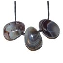 Botswana Achat Trommelstein Tropfen gebohrt (2,5 mm) ca. 30 x 20 mm Anhänger Edelstein