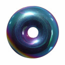 Hämatit Ø 40 mm Donut Anhänger mit Titanium bedampft schöne Regenbogen Farben