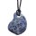 Sodalith flacher Edelstein Anhänger Free Form ca.30 x 35 mm mit Bohrung und Band