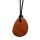 Aventurin rot - Sonnenstein flacher Edelstein Anhänger Free Form ca. 30 x 45 mm mit Bohrung