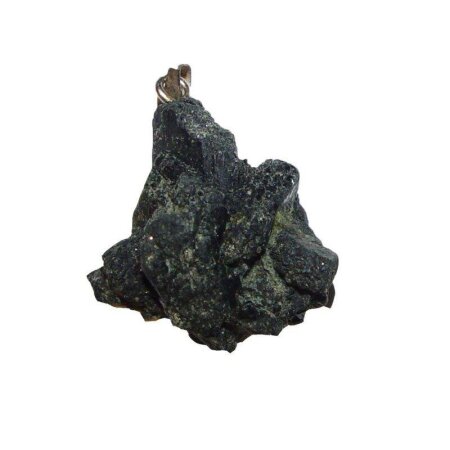 Epidot Kristall Anhänger Rohstück Rohstein ca. 25 - 30 mm plus 10 mm Öse