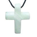 Jade/Serpentin Kreuz  Anhänger XL ca. 45 x 35 x 8 mm...