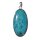 Chrysokoll Anhänger in 925er Silber eingefasst Größe: ca. 32-35 x 22-22 mm