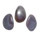 Achat Anhänger natur grau mit Bohrung u. silberfarbenem Clip ca. 40-45mm