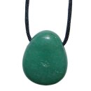 Fuchsit Trommelstein Tropfen gebohrt (2,5 mm) ca. 30 x 20 mm Anhänger Edelstein