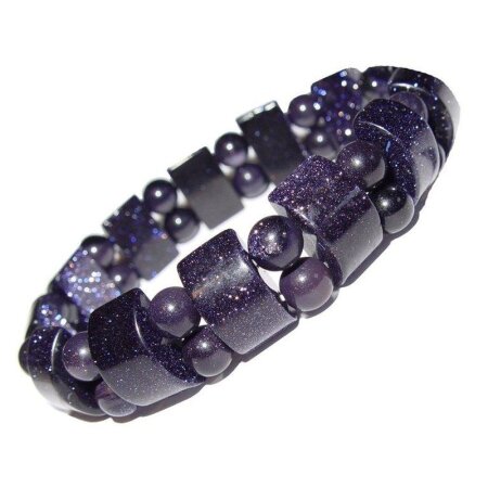 Blaufluss Armband schönes Edelsteinarmband ein echter Hingucker(synthetisch)