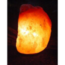 2,0 - 3,0 kg Salzlampe Bosalla® mit Palisander-Holz Sockel, Salz Leuchte mit 175 cm Kabel weiß