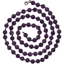 Amethyst Kugel Kette 50 cm lang 8mm Kugel silberfarbigem Verschluss