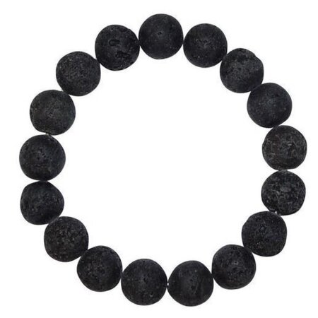Lava Armband schönes Kugelarmband 8 mm auf Stretchband