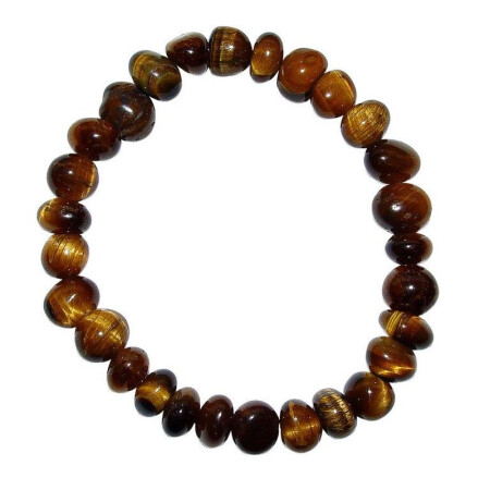 Tigerauge braun Armband polierte Nuggets