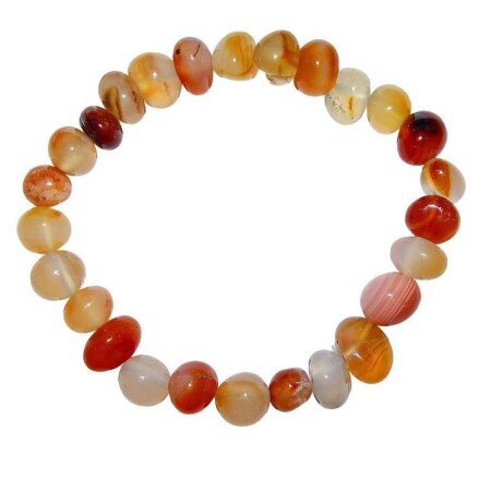 Carneol - Achat Armband polierte Nuggets