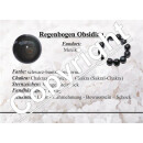 Regenbogen Obsidian Kugel Armband 18 mm schöner Augen Regenbogenobsidian