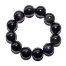 Regenbogen Obsidian Kugel Armband 14 mm schöner Augen Regenbogenobsidian