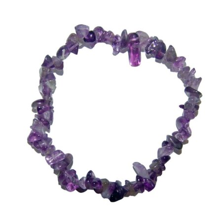 Amethyst A*extra Splitter Armband auf Stretchband 6 - 8 mm, 19 - 20 cm lang