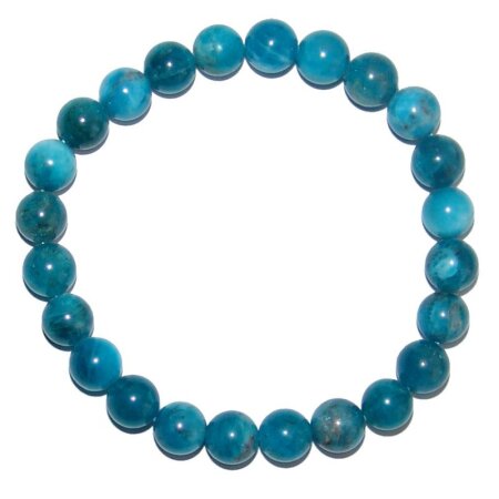 Apatit Armband 8 mm Ø Kugel Edelsteinarmband auf Stretchband
