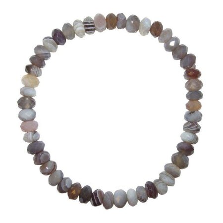 Botswana Achat Armband kleine Linsen 6 mm facettiert...
