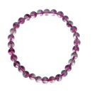 Fluorit Armband lila (pink) 6 mm Ø Kugel...