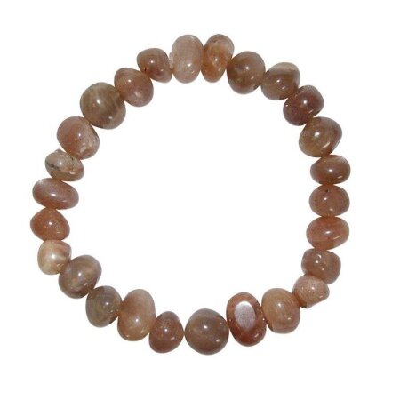 Mondstein natur dunkel Armband polierte Nuggets