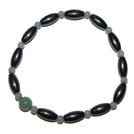 Hämatit magnetisiert mit Aventurin Kugel kombiniert Armband (Magnetarmband)