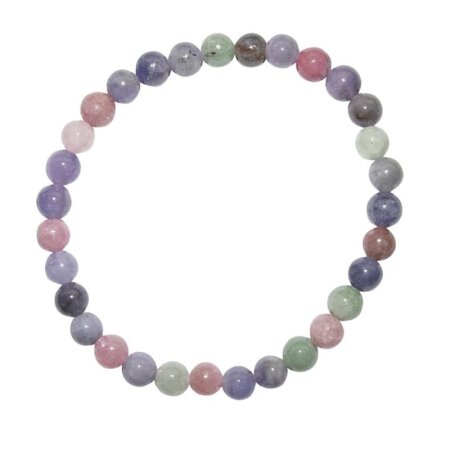 Multi Color Armband Kugel 6 mm A* extra mit Tansanit...