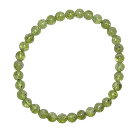 Peridot / Olivin Armband Kugel 6 mm schöne klare grüne Farbe