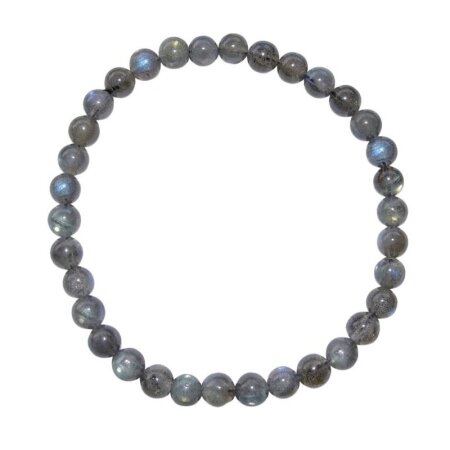 Labradorit Armband Kugel 6 mm auf Stretchband