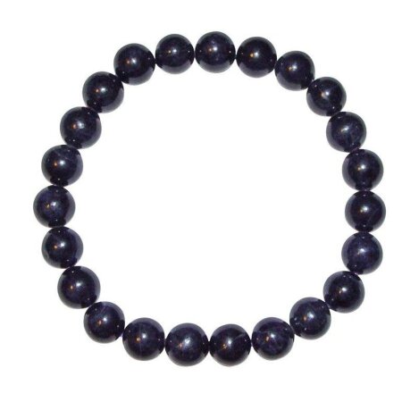 Saphir Kugel Armband 8mm Ø auf Stretchband