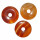 Carneol - Achat 35 mm Ø Donut Anhänger rund
