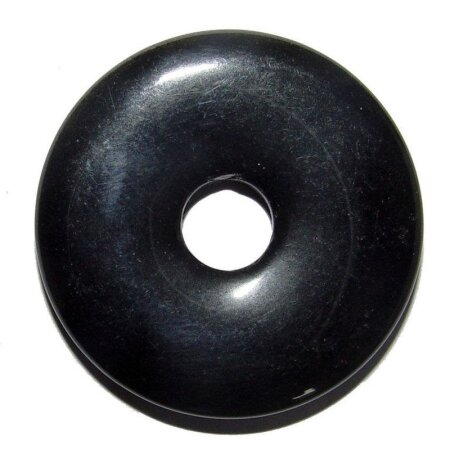 Onyx schwarz 35 mm Ø Donut Anhänger rund