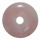 Rosenquarz 40 mm Ø Donut Anhänger rund schöne rosa Farbe