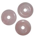 Rosenquarz 50 mm Ø Donut Anhänger rund schöne rosa Farbe