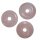 Rosenquarz 50 mm Ø Donut Anhänger rund schöne rosa Farbe