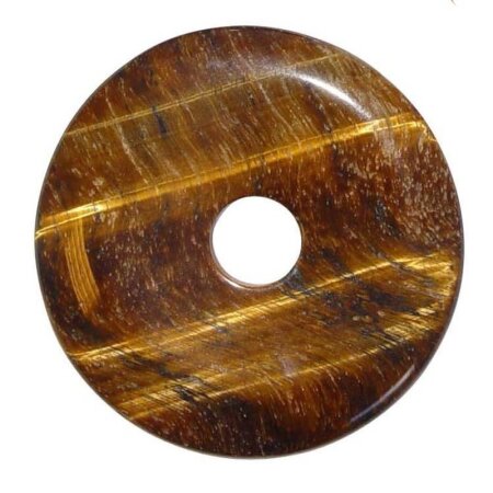 Tigerauge 40 mm Ø Donut Anhänger rund schöne braun schimmernde Maserung