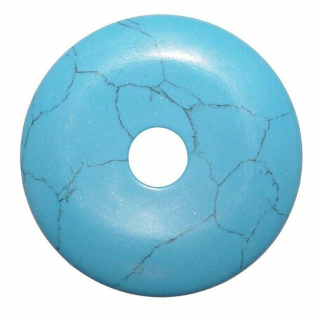 Türkinit 50 mm Ø (Magnesit coloriert) Donut Anhänger rund