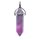 Amethyst Anhänger Spitze Doppelender mit silberfarbener Öse