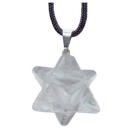 Merkaba achtstrahliger Stern Anhänger verschiedene Steinarten mit silberfarbener Metallöse Ø ca.20 mm