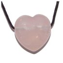 Rosenquarz Herz Anhänger schön bauchig 30 mm...