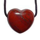 Jaspis rot Herz Anhänger 25 mm großes Edelsteinherz ca. 2,5 mm Bohrung