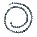 Disthen blau Kyanit Kette Kugel ca. 6 mm/44cm mit 925er...